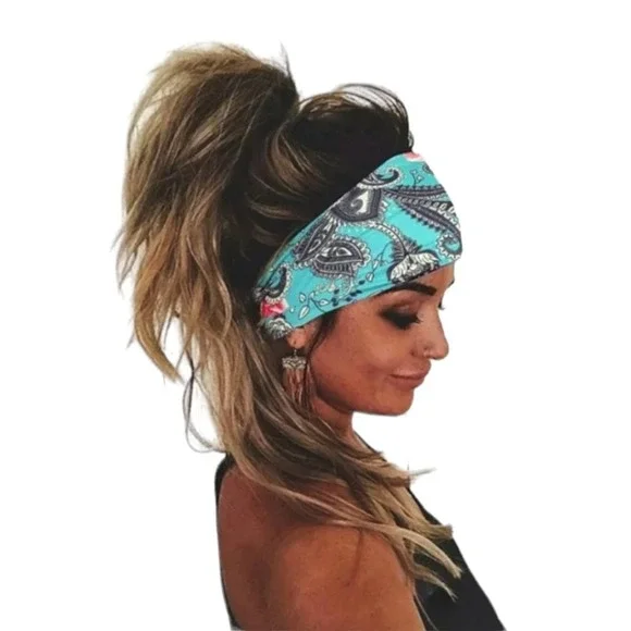 Paisley Sky Headband Bohemian Style Hair Band Boho Accessories - Picture 1 of 3